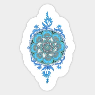 Mint Green, Blue & Aqua Super Boho Medallions Sticker